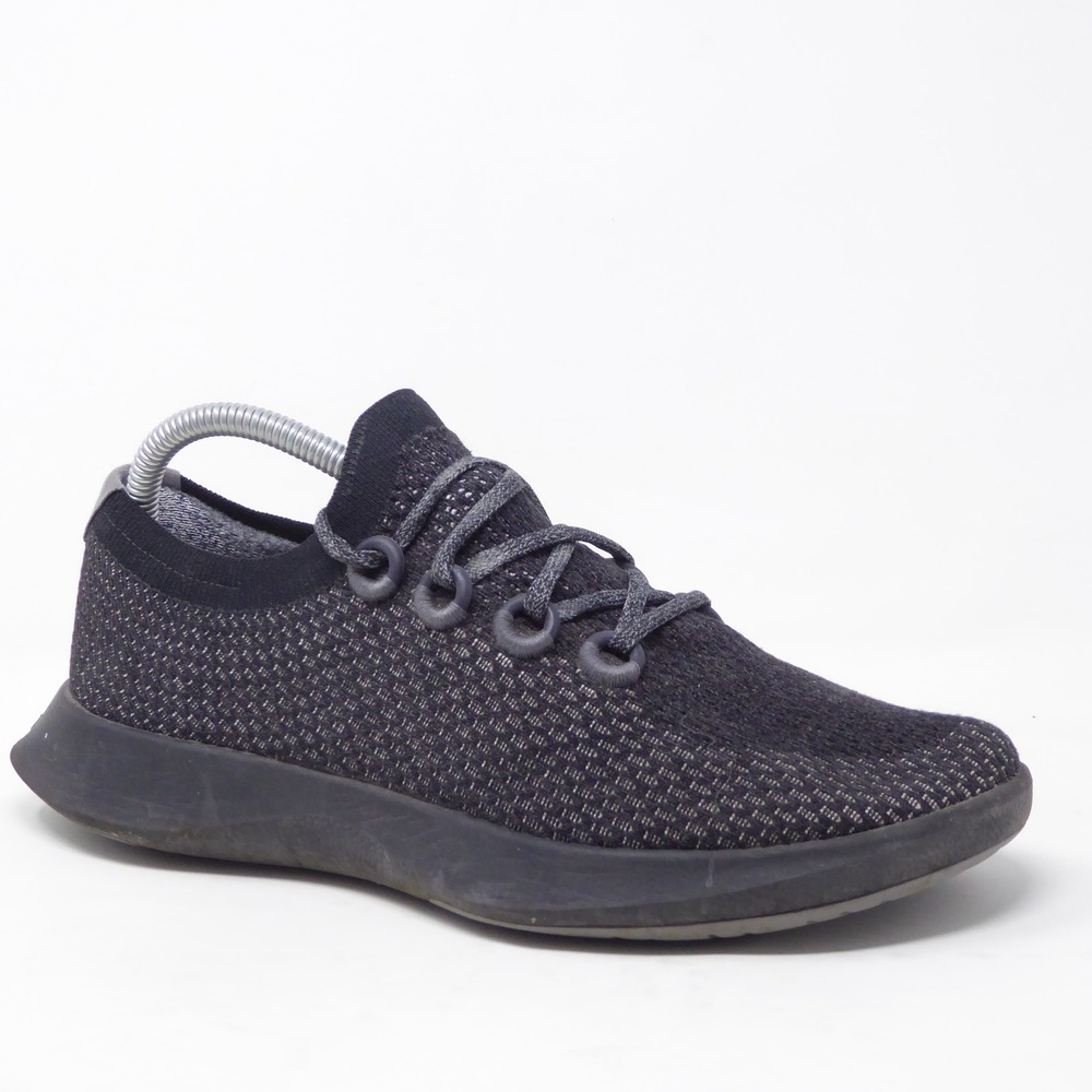 Allbirds Women Tree Dashers Black Knit Running Shoes Sneakers Lace Up Size 9